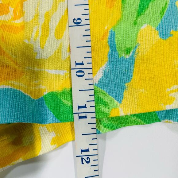 Lilly Pulitzer Yellow and Green Floral High Waist Shorts - Picture 5 of 8